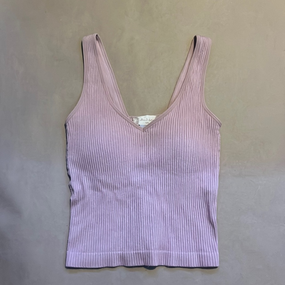 Altar’d State ribbed light pink tank top